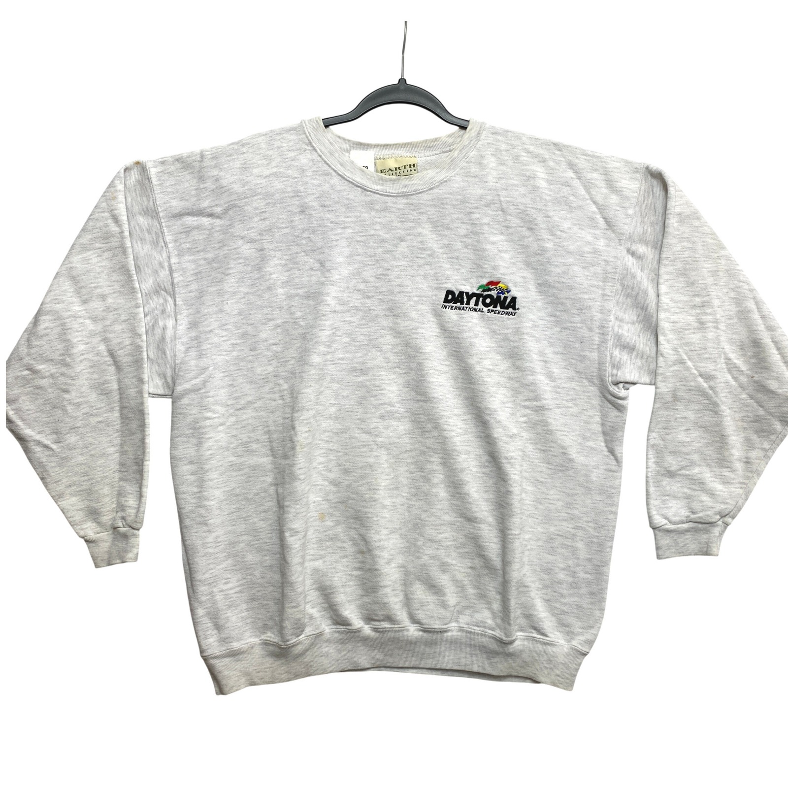Daytona International Speedway Racing Sweatshirt Mens Xl Gray Pullover Crewneck